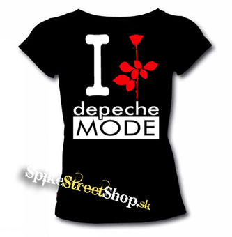 I LOVE DEPECHE MODE - čierne dámske tričko (-60%=Výpredaj)