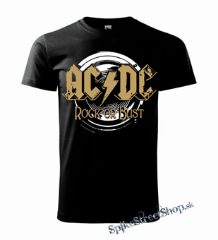 AC/DC - Rock Or Bust Gold - pánske tričko (-60%=VÝPREDAJ)