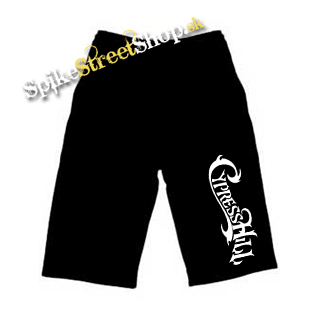 Kraťasy CYPRESS HILL - Logo - Ľahké sieťované čierne letné šortky (-50%=VÝPREDAJ)