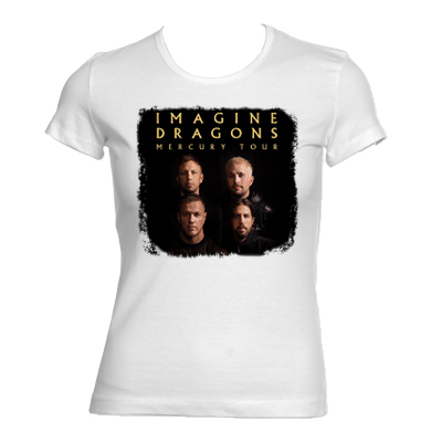 IMAGINE DRAGONS - Mercury Tour - biele dámske tričko (-70%=VÝPREDAJ)