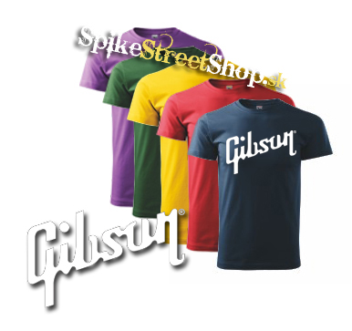 GIBSON - Logo - farebné pánske tričko (-50%=VÝPREDAJ)