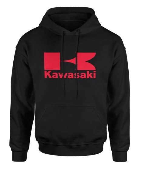 KAWASAKI - Logo - čierna pánska mikina (-60%=VÝPREDAJ)