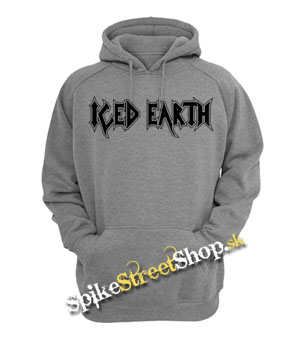 ICED EARTH - Logo - šedá pánska mikina (-50%=VÝPREDAJ)