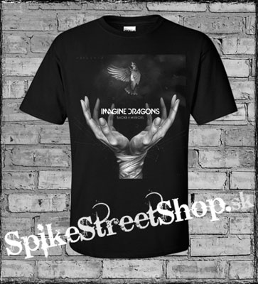 IMAGINE DRAGONS - Smoke Mirrors Black & White - čierne pánske tričko (-70%=VÝPREDAJ)