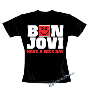 BON JOVI - Have A Nice Day - čierne dámske tričko (-60%=VÝPREDAJ)