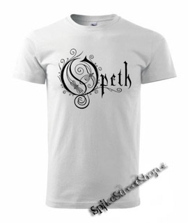 OPETH - Logo - biele pánske tričko (-60%=VÝPREDAJ)