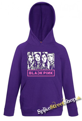 BLACKPINK - Logo & Band - fialová detská mikina (-50%=VÝPREDAJ)