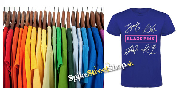 BLACKPINK - Logo & Signature - farebné detské tričko (-50%=VÝPREDAJ)