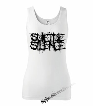 SUICIDE SILENCE - Black Logo - Ladies Vest Top - biele (-70%=VÝPREDAJ)