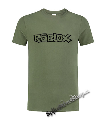 ROBLOX - Logo - olivové detské tričko (-50%=VÝPREDAJ)