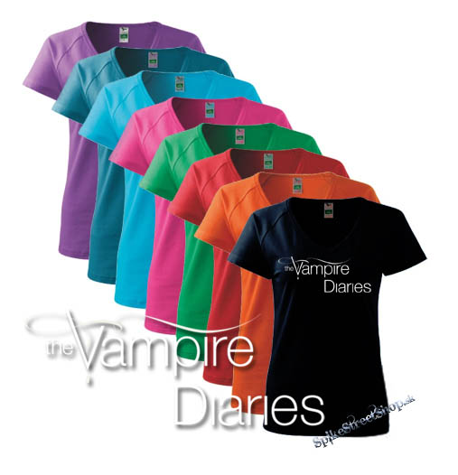 THE VAMPIRE DIARIES - UPÍRSKE DENNÍKY - farebné dámske tričko (-60%=VÝPREDAJ)