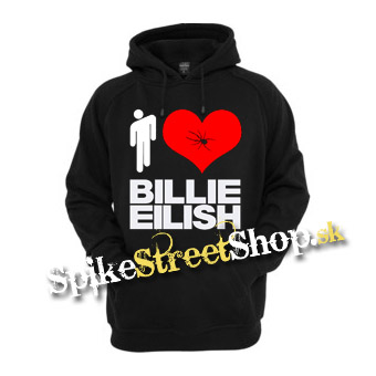 I LOVE BILLIE EILISH - čierna detská mikina (-70%=VÝPREDAJ)