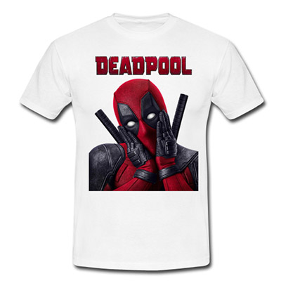 DEADPOOL - Movie Photo Poster - biele pánske tričko (-60%=VÝPREDAJ)