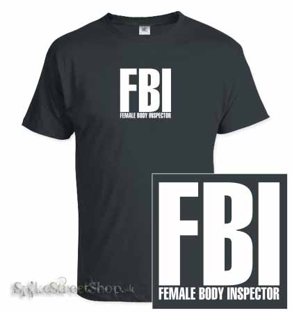 FBI - čierne pánske tričko (-60%=VÝPREDAJ)