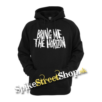 BRING ME THE HORIZON - White Logo - čierna pánska mikina (-50%=VÝPREDAJ)