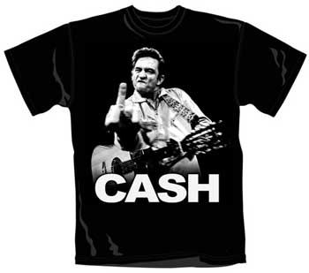 JOHNNY CASH - Flippin - čierne pánske tričko (-70%=VÝPREDAJ)