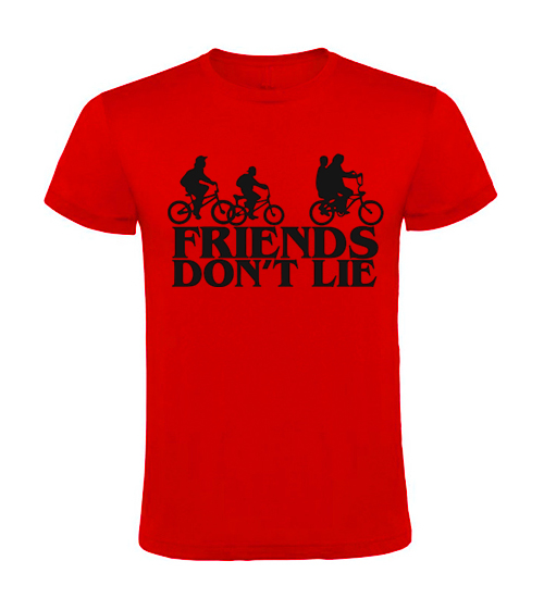 STRANGER THINGS - Friends Don´t Lie - červené pánske tričko (-60%=VÝPREDAJ)
