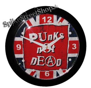 PUNKS NOT DEAD na U.K. vlajke - nástenné hodiny