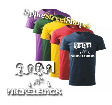 NICKELBACK - Logo & Band - farebné pánske tričko (-90%=VÝPREDAJ)