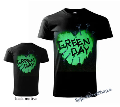 GREEN DAY - Green Heart - pánske tričko