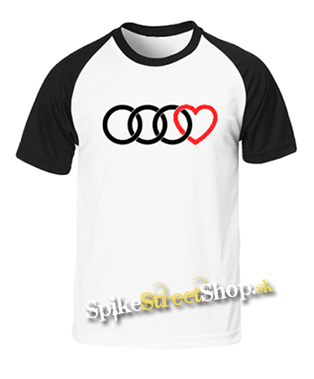 AUDI - Love - dvojfarebné pánske tričko (-50%=VÝPREDAJ)