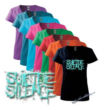 SUICIDE SILENCE - Turquoise Logo - farebné dámske tričko (-70%=VÝPREDAJ)