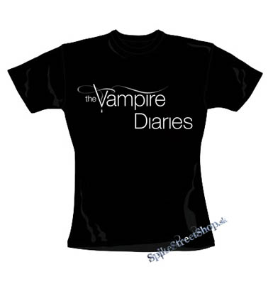 THE VAMPIRE DIARIES - UPÍRSKE DENNÍKY - čierne dámske tričko (-60%=VÝPREDAJ)
