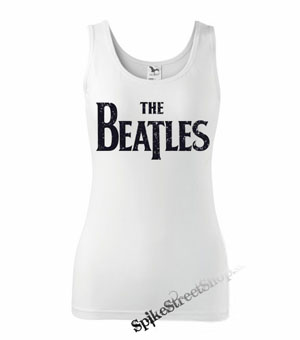 BEATLES - Logo Vintage - Ladies Vest Top - biele (-60%=VÝPREDAJ)