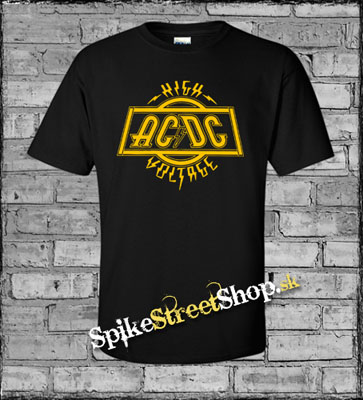 AC/DC - High Voltage Vintage - čierne pánske tričko (-60%=VÝPREDAJ)
