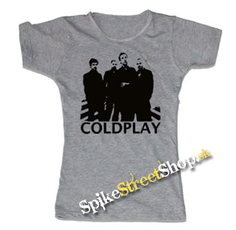 COLDPLAY - Logo & Band - šedé dámske tričko (-60%=VÝPREDAJ)