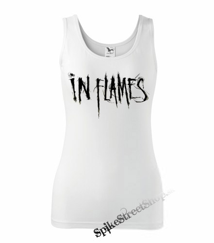 IN FLAMES - Logo - Ladies Vest Top - biele (-60%=VÝPREDAJ)