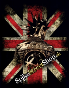 BORN TO BE PUNK - U.K. Flag - chrbtová nášivka