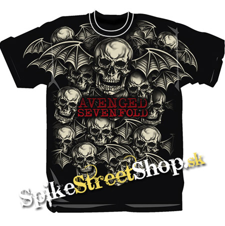 AVENGED SEVENFOLD - Skulls - čierne pánske tričko (Výpredaj)