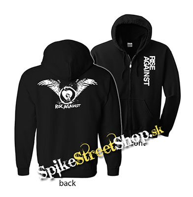 RISE AGAINST - Wings Logo - mikina na zips (-60%=VÝPREDAJ)