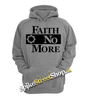 FAITH NO MORE - Logo - šedá pánska mikina (-60%=VÝPREDAJ)