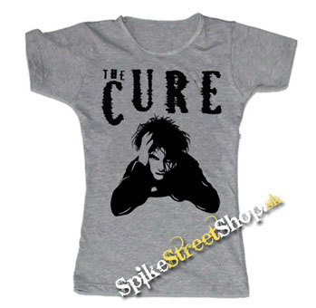 THE CURE - Robert Smith Portrait - šedé dámske tričko (-60%=VÝPREDAJ)