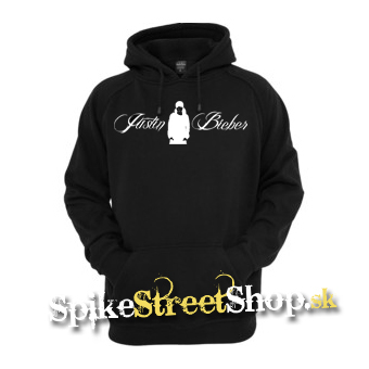 JUSTIN BIEBER - Logo - čierna pánska mikina (-50%=VÝPREDAJ)
