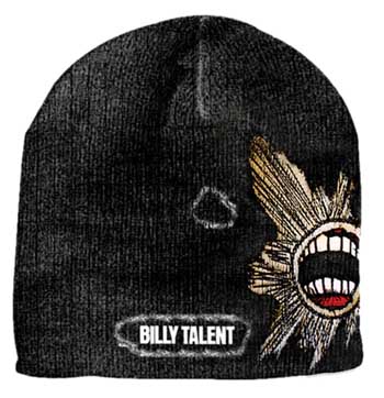 BILLY TALENT - Black With Distressed Reveal Tears - zimná čiapka (Výpredaj)