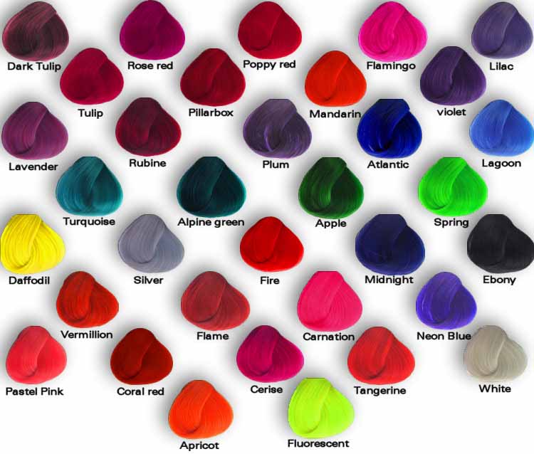 Vzorkovník farebných odtieňov farieb na vlasy DIRECTIONS