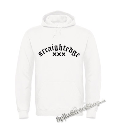 STRAIGHT EDGE - Logo - biela pánska mikina