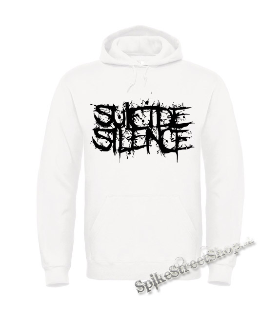 SUICIDE SILENCE - Black Logo - biela pánska mikina