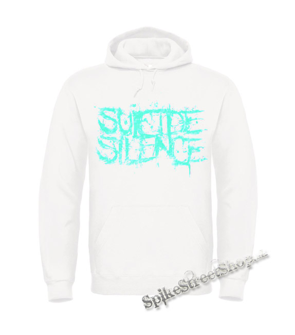 SUICIDE SILENCE - Turquoise Logo - biela pánska mikina
