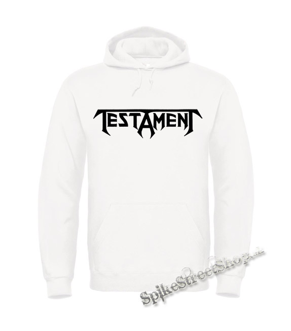 TESTAMENT - Logo - biela pánska mikina
