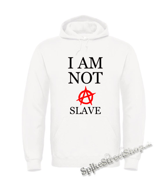 Biela detská mikina I AM NOT A SLAVE - Red A