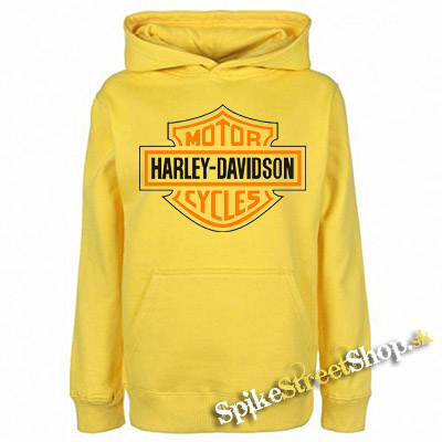 HARLEY-DAVIDSON MOTORCYCLES - žltá detská mikina