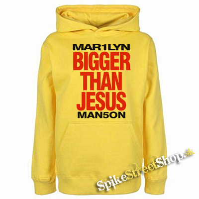 MARILYN MANSON - Bigger Than Jesus - žltá detská mikina