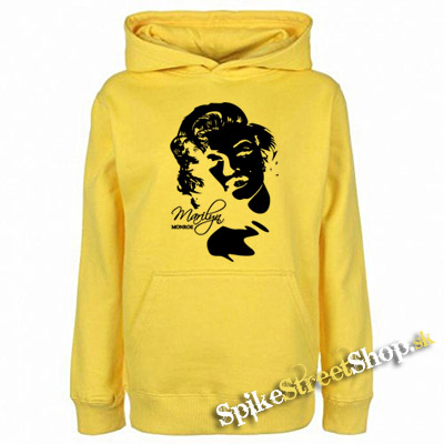 MARILYN MONROE - Portrait - žltá detská mikina