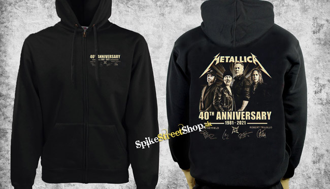 METALLICA - 40th Anniversary Signature Portrait - čierna pánska mikina na zips