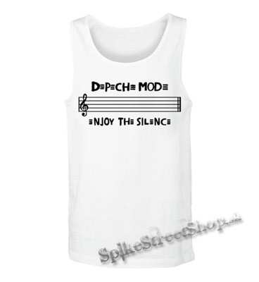 DEPECHE MODE - Enjoy The Silence - Mens Vest Tank Top - biele