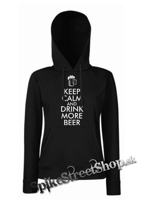 KEEP CALM AND DRINK - čierna dámska mikina